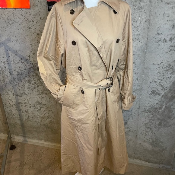Calvin Klein Women’s Classic Beige Trench Coat‎ new without tags - Picture 2 of 4